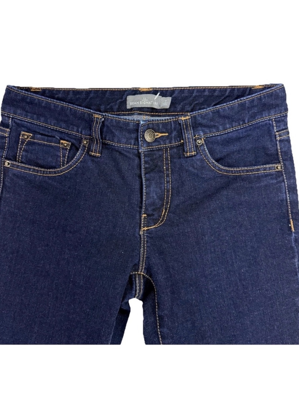 LL Bean Signature Women’s Indigo Skinny Jeans, Size 4